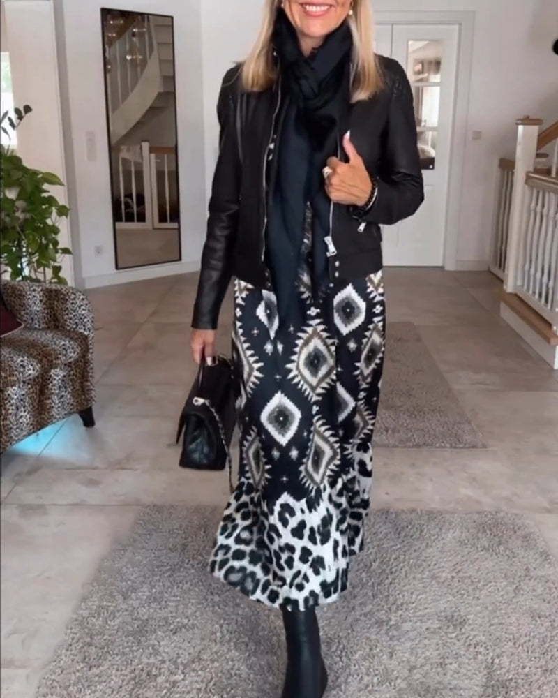 ZELLA™ - Luxe Geo Print Dress