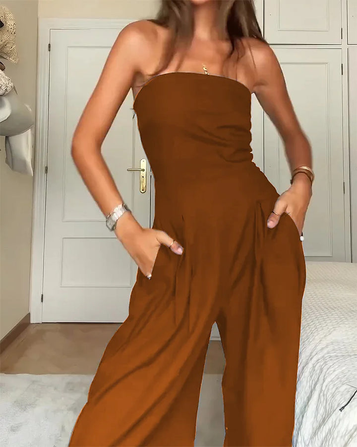 VELORA™ - Luxe Strapless Jumpsuit