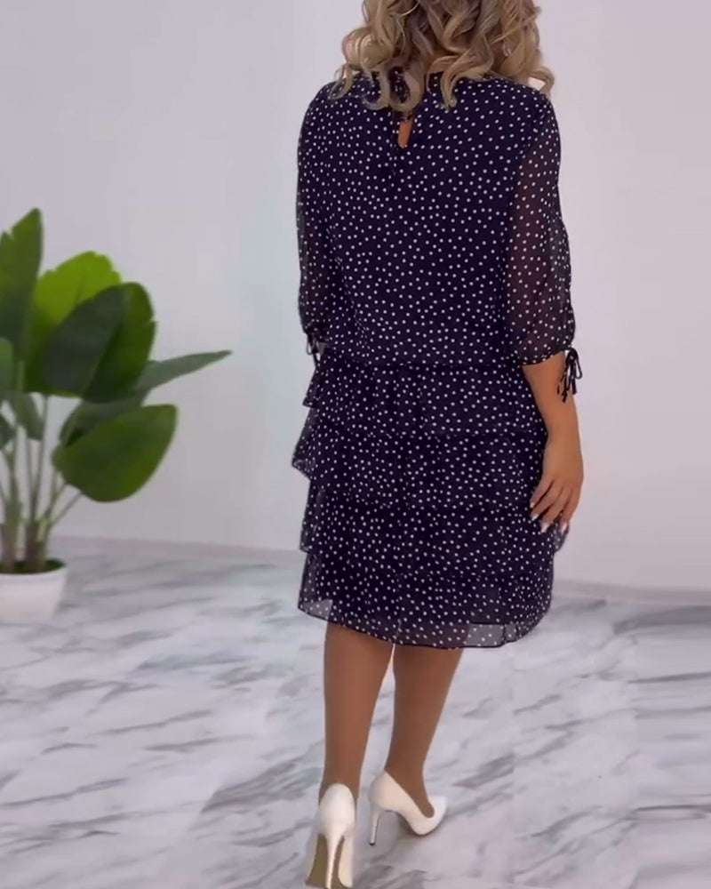 ELINA™ - Dotted Elegance Dress