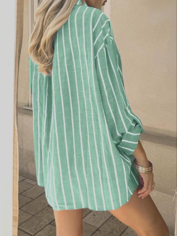 ELISENA™ – Timeless Long Sleeve Striped Summer Top