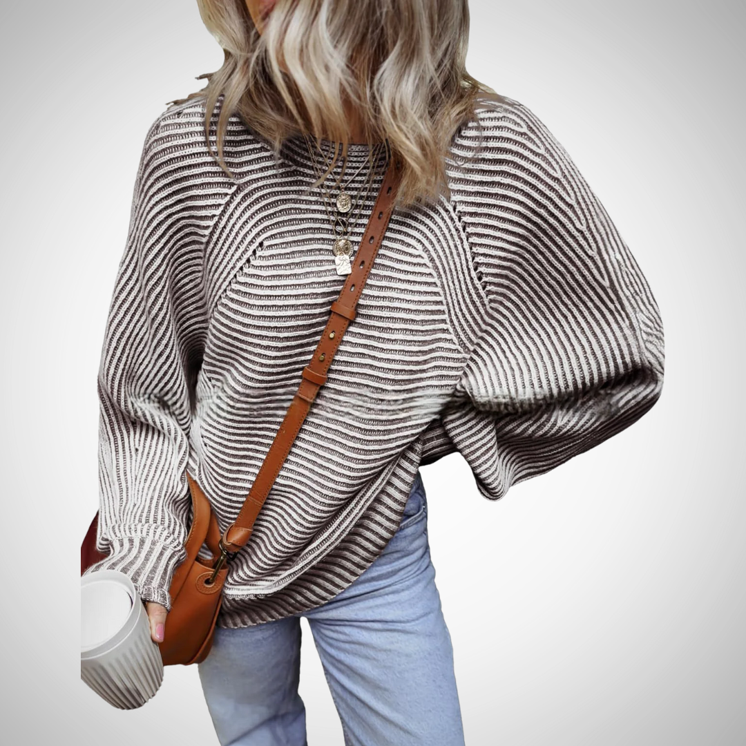 TAMLYN™- Cozy Striped Oversized Sweater