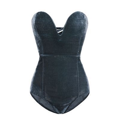DONNA™ – Elegant Velvet Corset Bodysuit